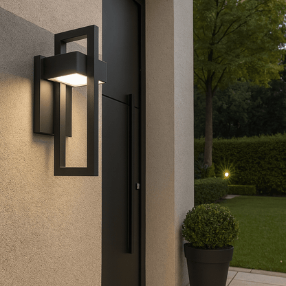 Nowoczesna Zewnętrzna Lampa Ścienna LED Ogrodowa Elewacyjna
