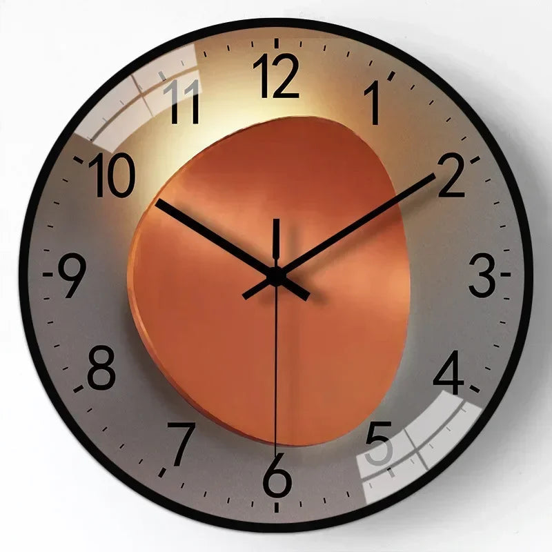 Minimalist large round wall clock interior decor