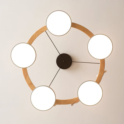Nowoczesny Żyrandol LED Lampa Wisząca Okrągła Z Motywem Ptaka