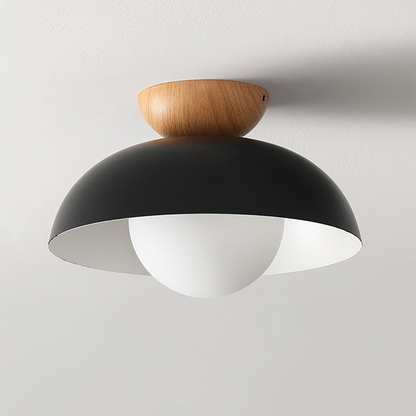 Plafoniera Sufitowa Z Kulistym Kloszem I Minimalistycznym Designem