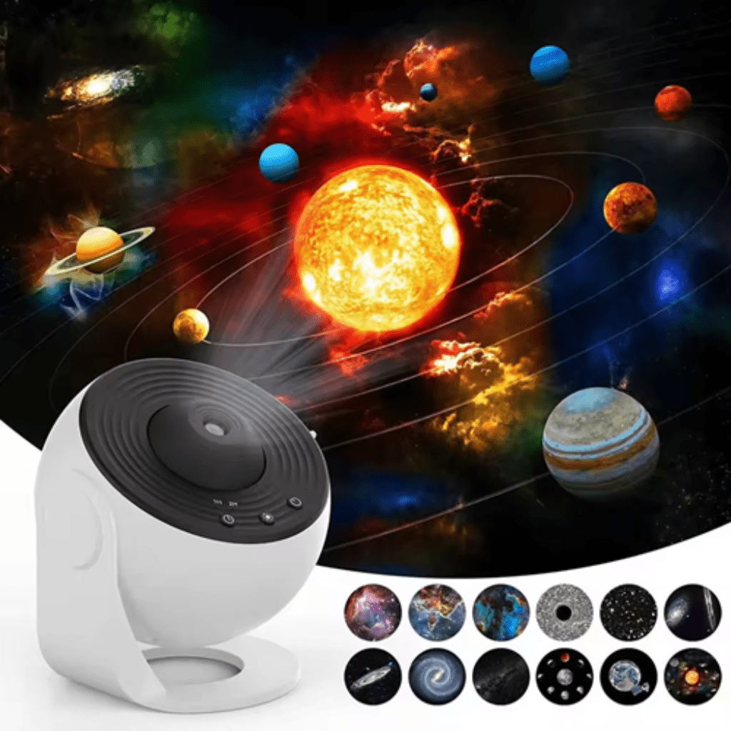 Projektor Gwiazd Galaxy Z Dyskami Planet I Timerem Do Sypialni