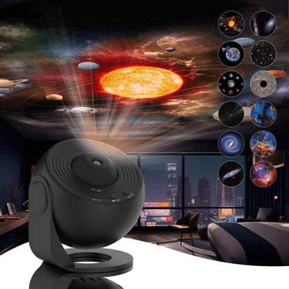Projektor Gwiazd Galaxy Z Dyskami Planet I Timerem Do Sypialni