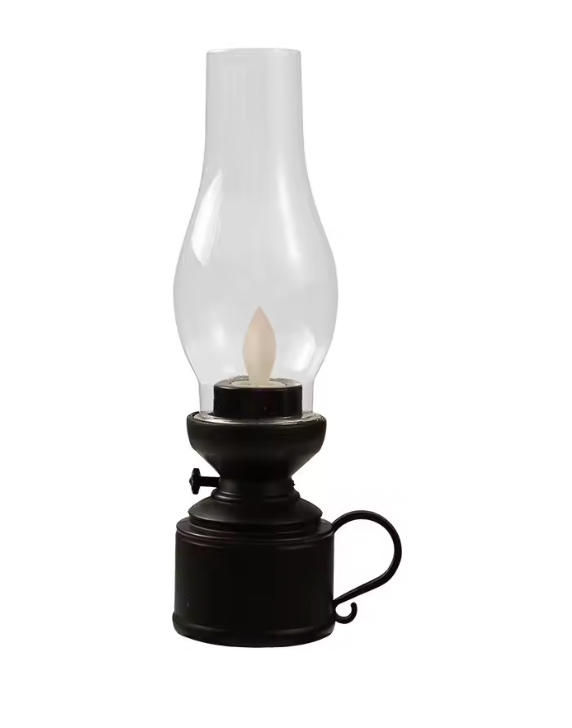 Retro Lampa Stołowa LED Stylizowana Na Lampę Oliwną Dekoracyjna