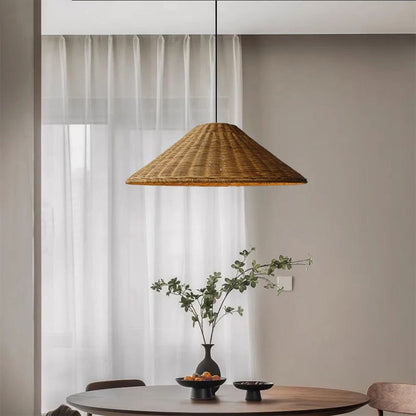 Rustykalna Lampa Wisząca Retro Z Szerokim Kloszem