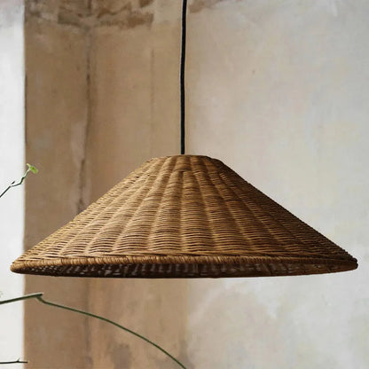 Rustykalna Lampa Wisząca Retro Z Szerokim Kloszem