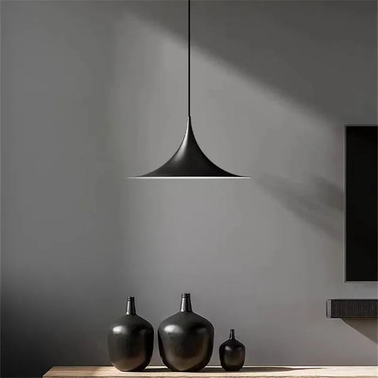 Skandynawska Lampa Wisząca Stożkowa Nowoczesna