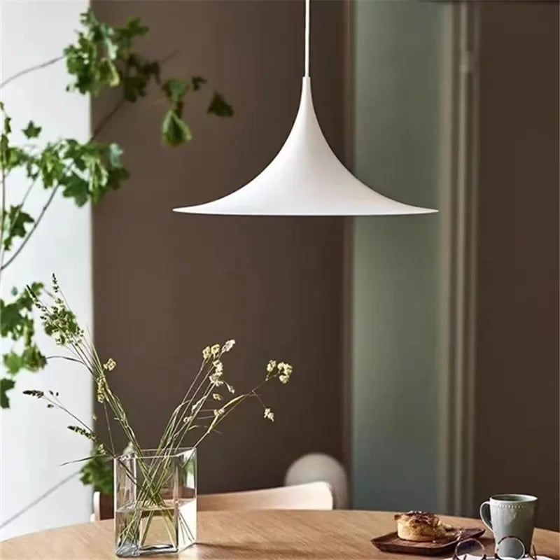 Skandynawska Lampa Wisząca Stożkowa Nowoczesna