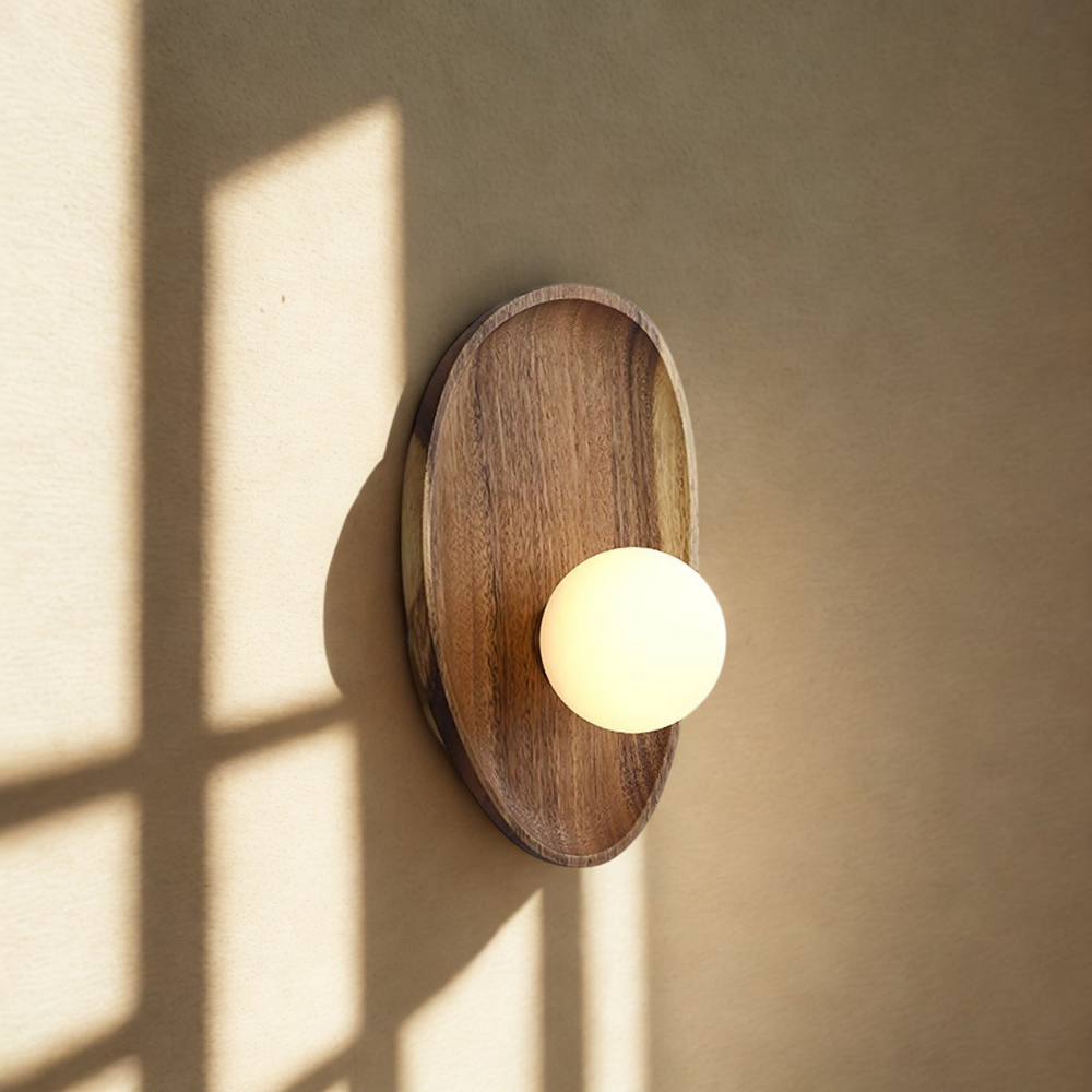 Skandynawska Minimalistyczna Lampa Ścienna LED Z Okrągłym Kloszem
