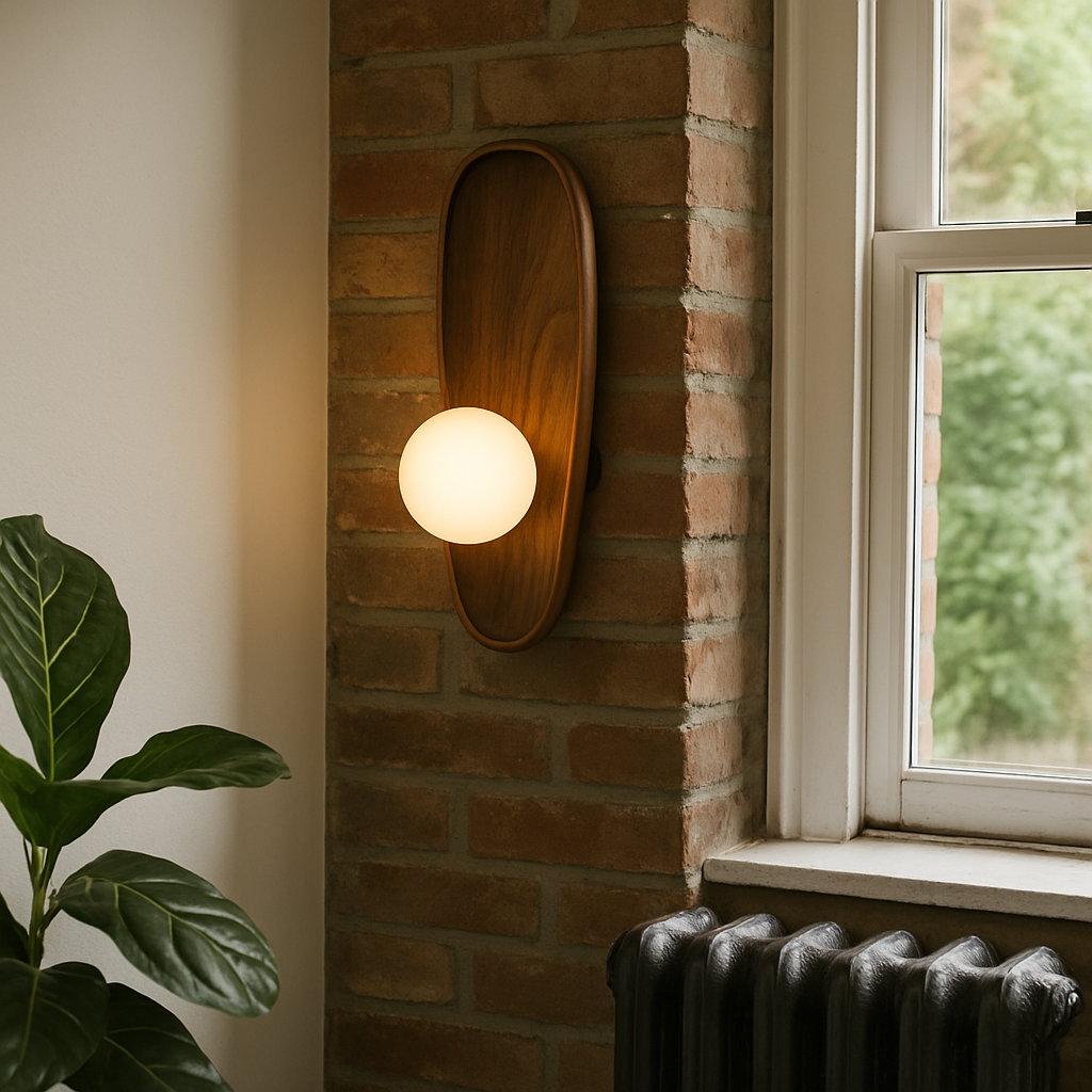 Skandynawska Minimalistyczna Lampa Ścienna LED Z Okrągłym Kloszem