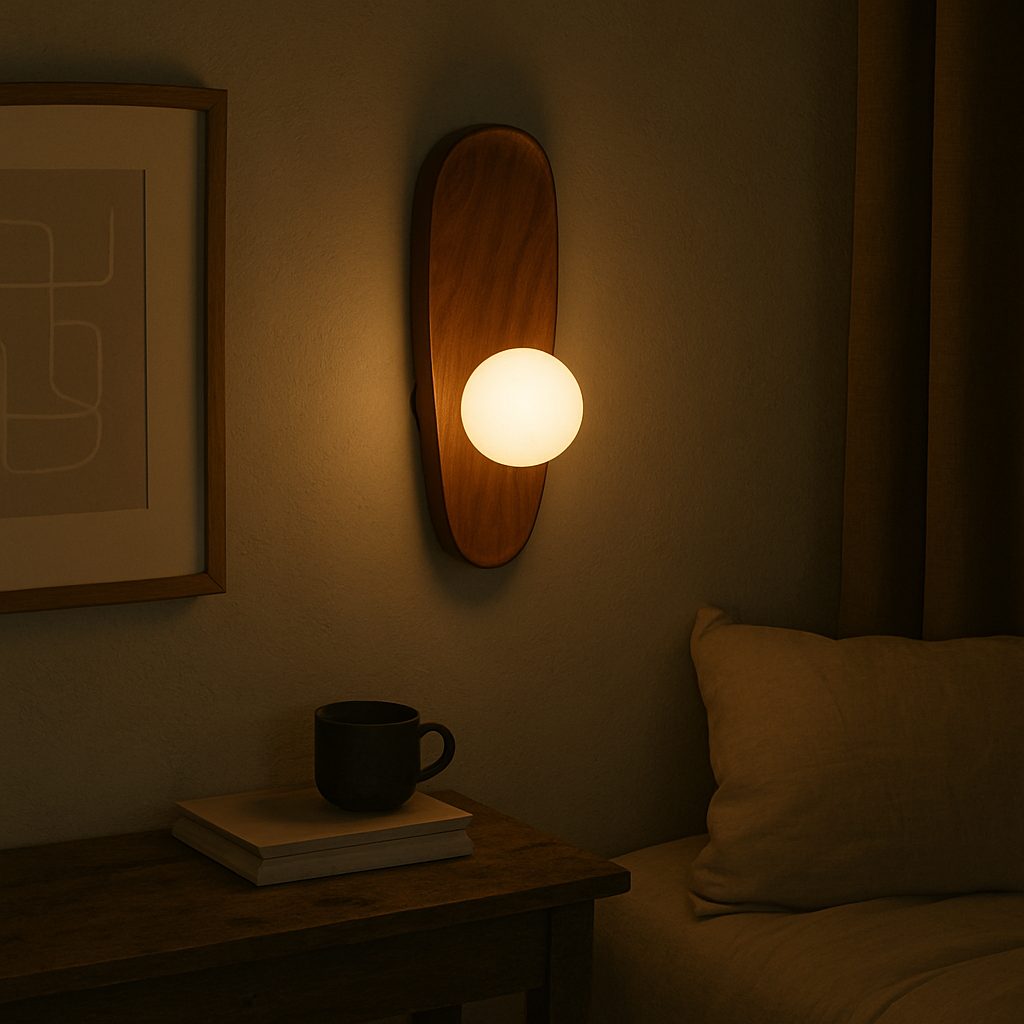 Skandynawska Minimalistyczna Lampa Ścienna LED Z Okrągłym Kloszem