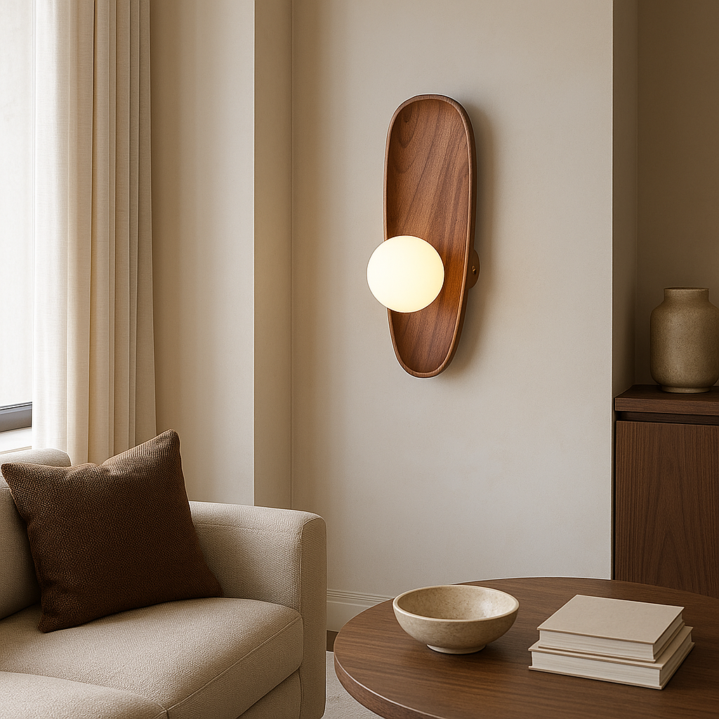 Skandynawska Minimalistyczna Lampa Ścienna LED Z Okrągłym Kloszem