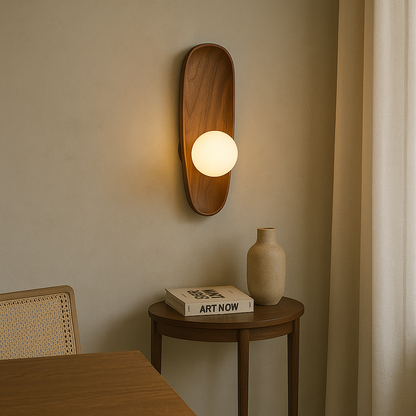 Skandynawska Minimalistyczna Lampa Ścienna LED Z Okrągłym Kloszem