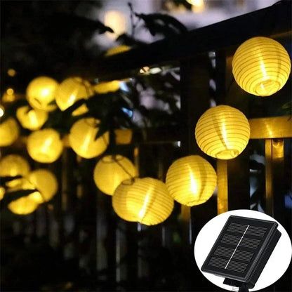 Solarne Lampki Girlanda Ogrodowa Lampiony LED