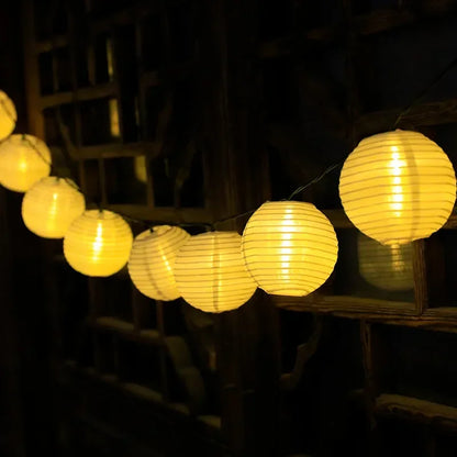 Solarne Lampki Girlanda Ogrodowa Lampiony LED