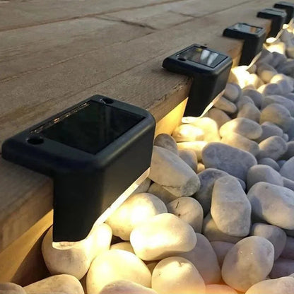 Solarne Oświetlenie Ścieżki I Schodów LED Wodoodporne Lampy Ogrodowe