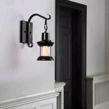 Vintage Industrialny Lampa Ścienna Loft Retro Z Efektem Latarenki