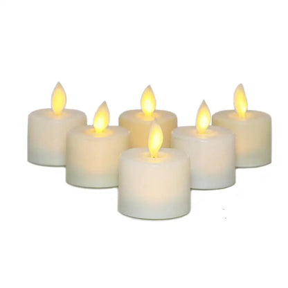 Zestaw Świeczek LED Tea Light Bezpłomieniowe Migoczące Z Pilotem I Timerem