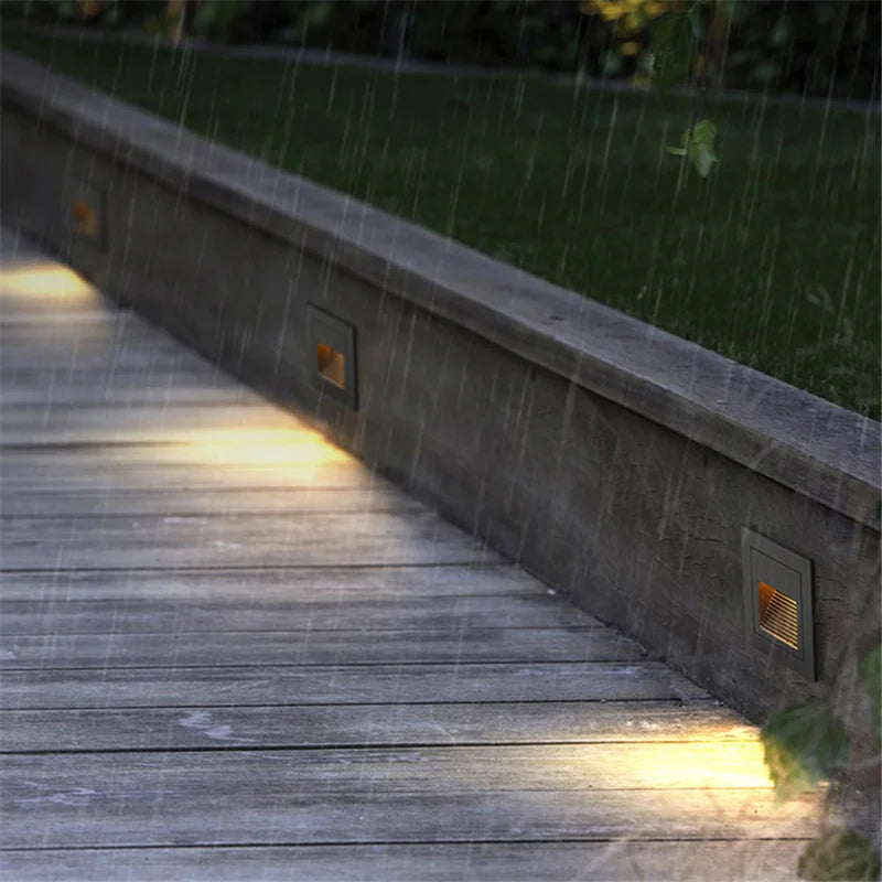 Zewnętrzna Lampa LED Ogrodowych Wpuszczana Oprawa Krokowa