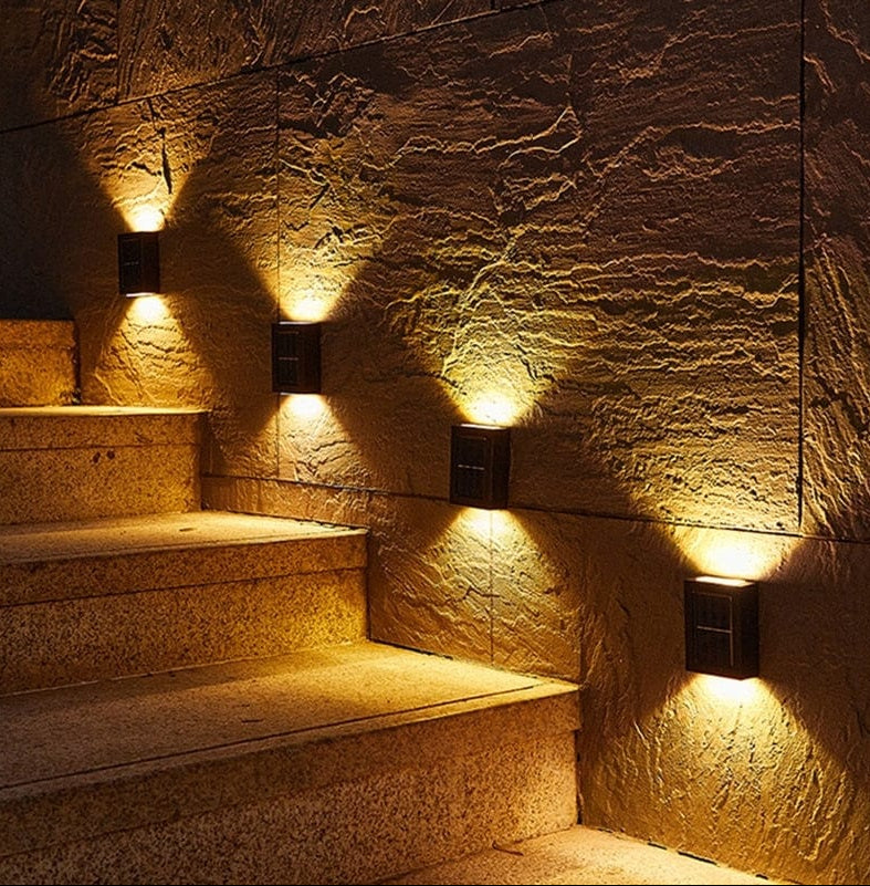 Zewnętrzna Lampa Ścienna Solarna LED Do Ogrodu Do Tarasu
