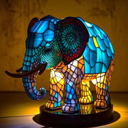 Artystyczna Lampa Witrażowa z Motywem Zwierzęcym Alternate