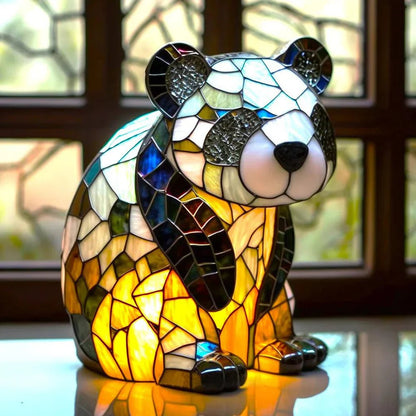 Artystyczna Lampa Witrażowa z Motywem Zwierzęcym Hero