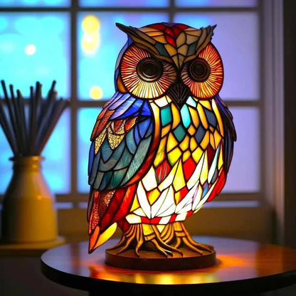 Artystyczna Lampa Witrażowa z Motywem Zwierzęcym View 14