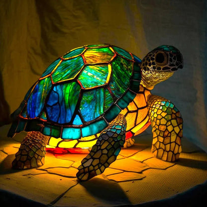 Artystyczna Lampa Witrażowa z Motywem Zwierzęcym View 15