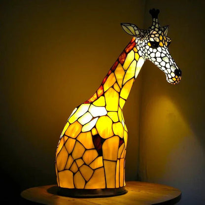 Artystyczna Lampa Witrażowa z Motywem Zwierzęcym View 17