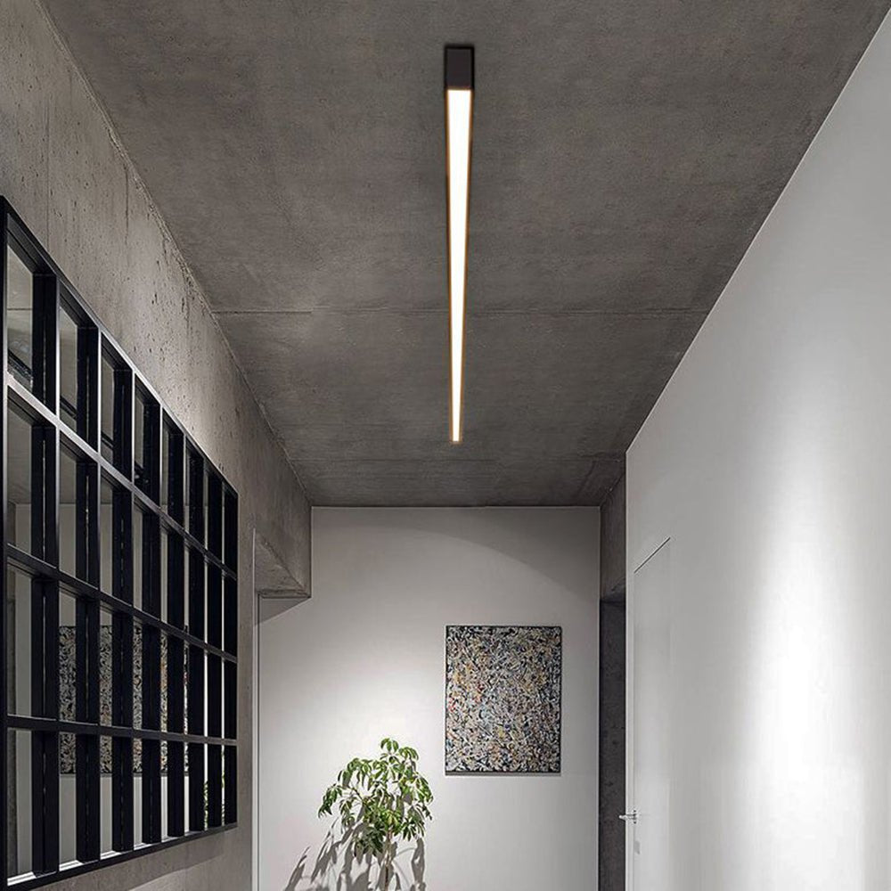 Czarna Liniowa Lampa Sufitowa i Ścienna LED Ściemnialna Angle
