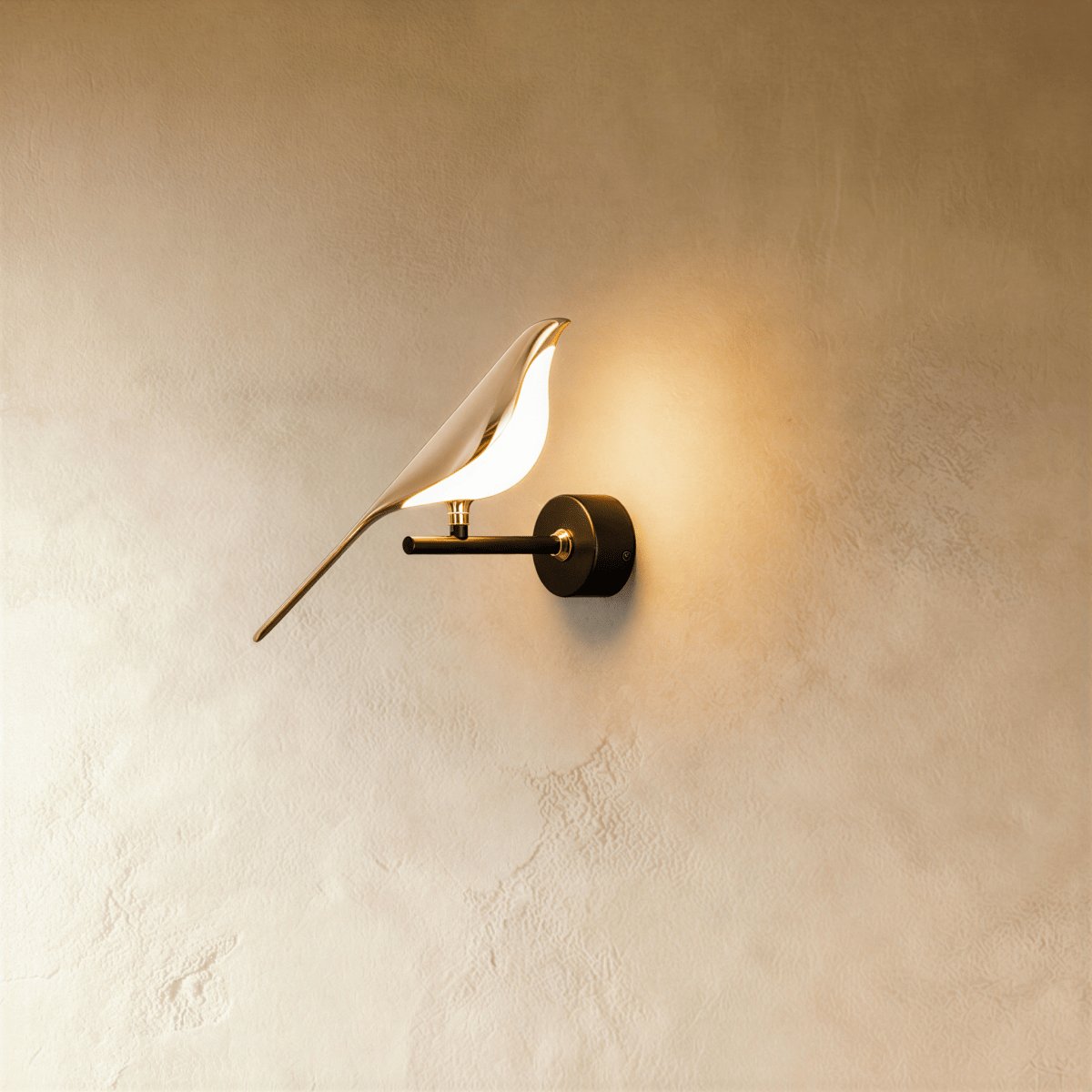 Dekoracyjna Metalowa Lampa Ścienna w Kształcie Ptaka Hero