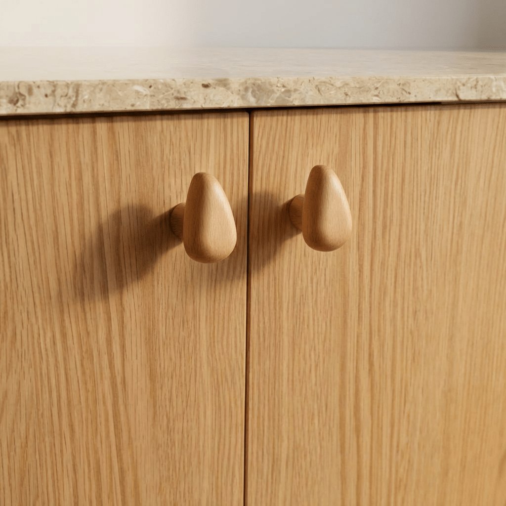 Drewniana Gałka do Szafki Organiczna Forma View 13