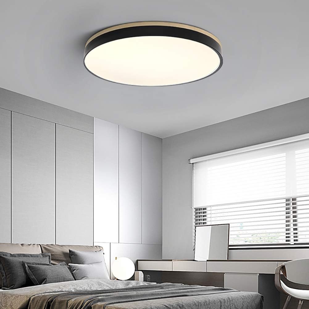 Drewniana Lampa Sufitowa Okrągła do Salonu Płaska View 22