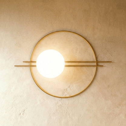 Elegancka Metalowa Lampa Ścienna z Matowym Kloszem View 11