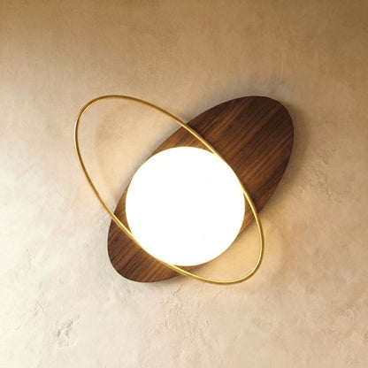 Elegancka Metalowa Lampa Ścienna z Matowym Kloszem View 13