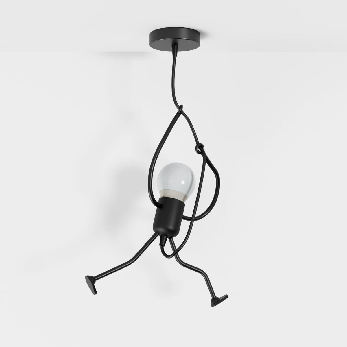 Industrialna Metalowa Lampa Wisząca Zwisająca Czarna Matowa Hero