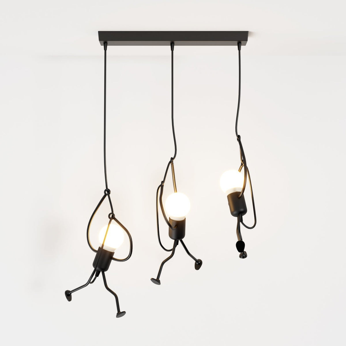 Industrialna Metalowa Lampa Wisząca Zwisająca Czarna Matowa Lifestyle