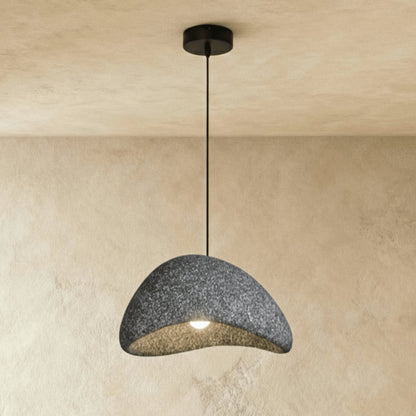 Japońska Lampa Wisząca Piaskowa Organiczna Forma Angle