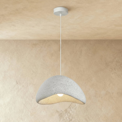 Japońska Lampa Wisząca Piaskowa Organiczna Forma Lifestyle