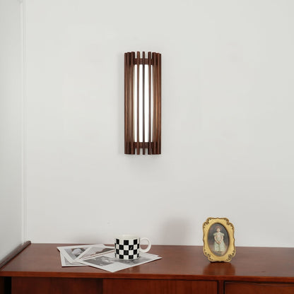 Japońska Orzechowa Wewnętrzna Lampa Ścienna Drewniana View 19