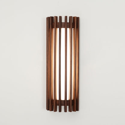 Japońska Orzechowa Wewnętrzna Lampa Ścienna Drewniana View 20