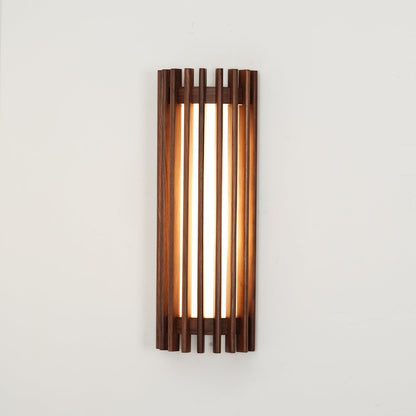 Japońska Orzechowa Wewnętrzna Lampa Ścienna Drewniana View 23