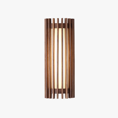 Japońska Orzechowa Wewnętrzna Lampa Ścienna Drewniana View 27