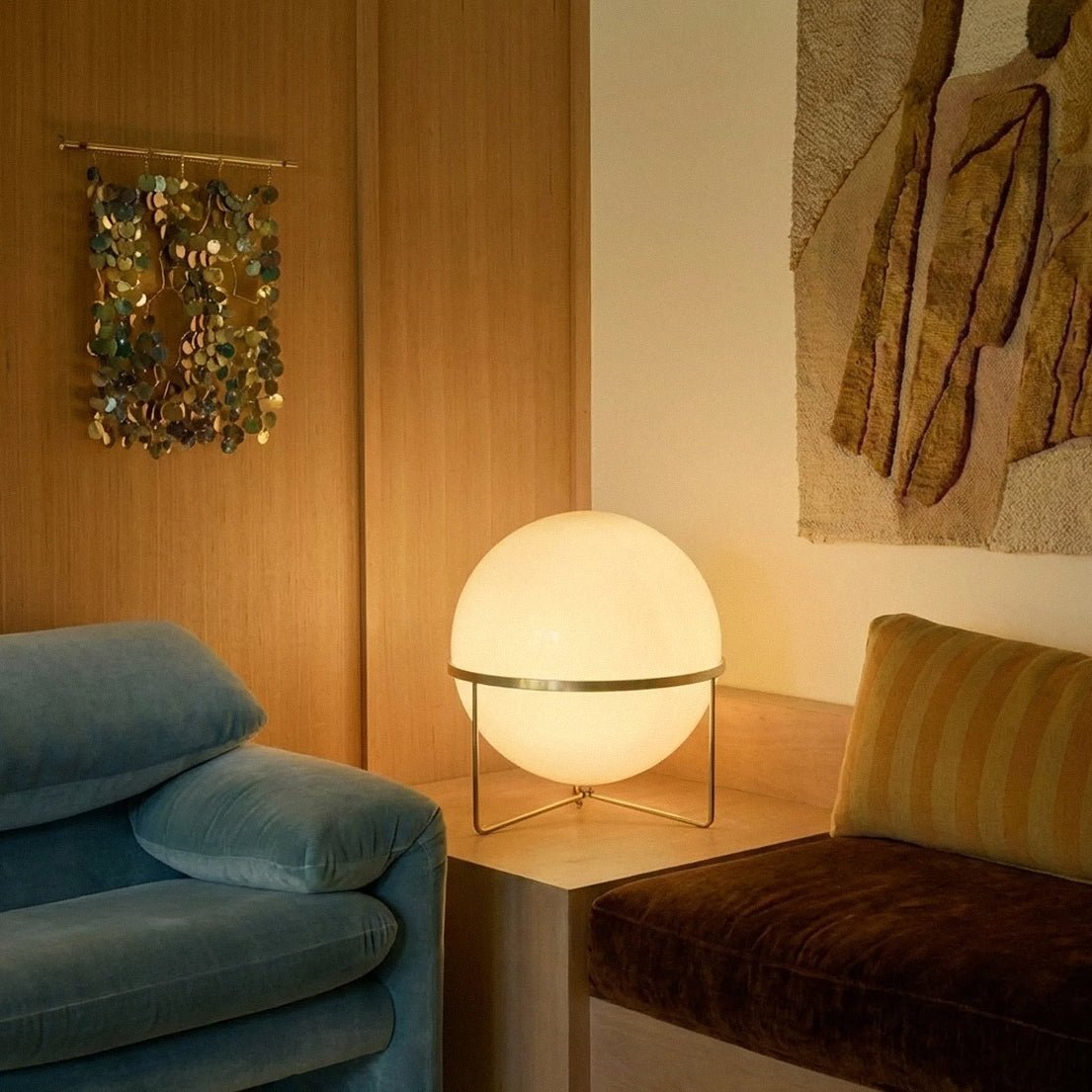 Japońska Stalowa Lampa Podłogowa z Kulami View 20