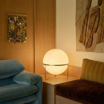 Japońska Stalowa Lampa Podłogowa z Kulami View 20