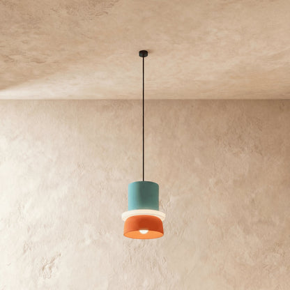 Kolorowa Makaronikowa Lampa Wisząca Dwupoziomowa Angle