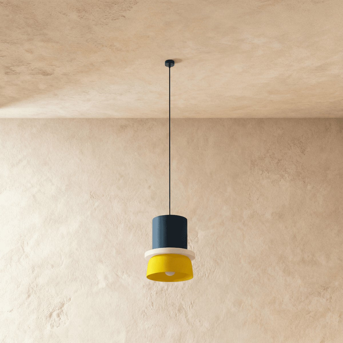 Kolorowa Makaronikowa Lampa Wisząca Dwupoziomowa Back