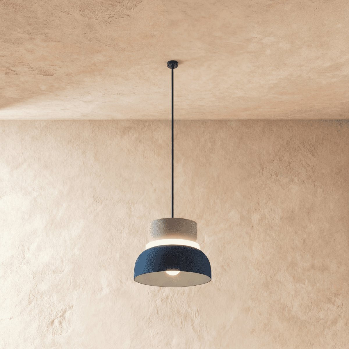 Kolorowa Makaronikowa Lampa Wisząca Dwupoziomowa Front