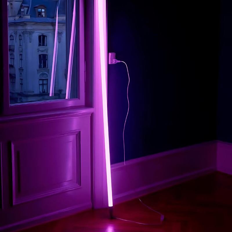 Kolorowa Neonowa Lampa Podłogowa LED Rurka Front