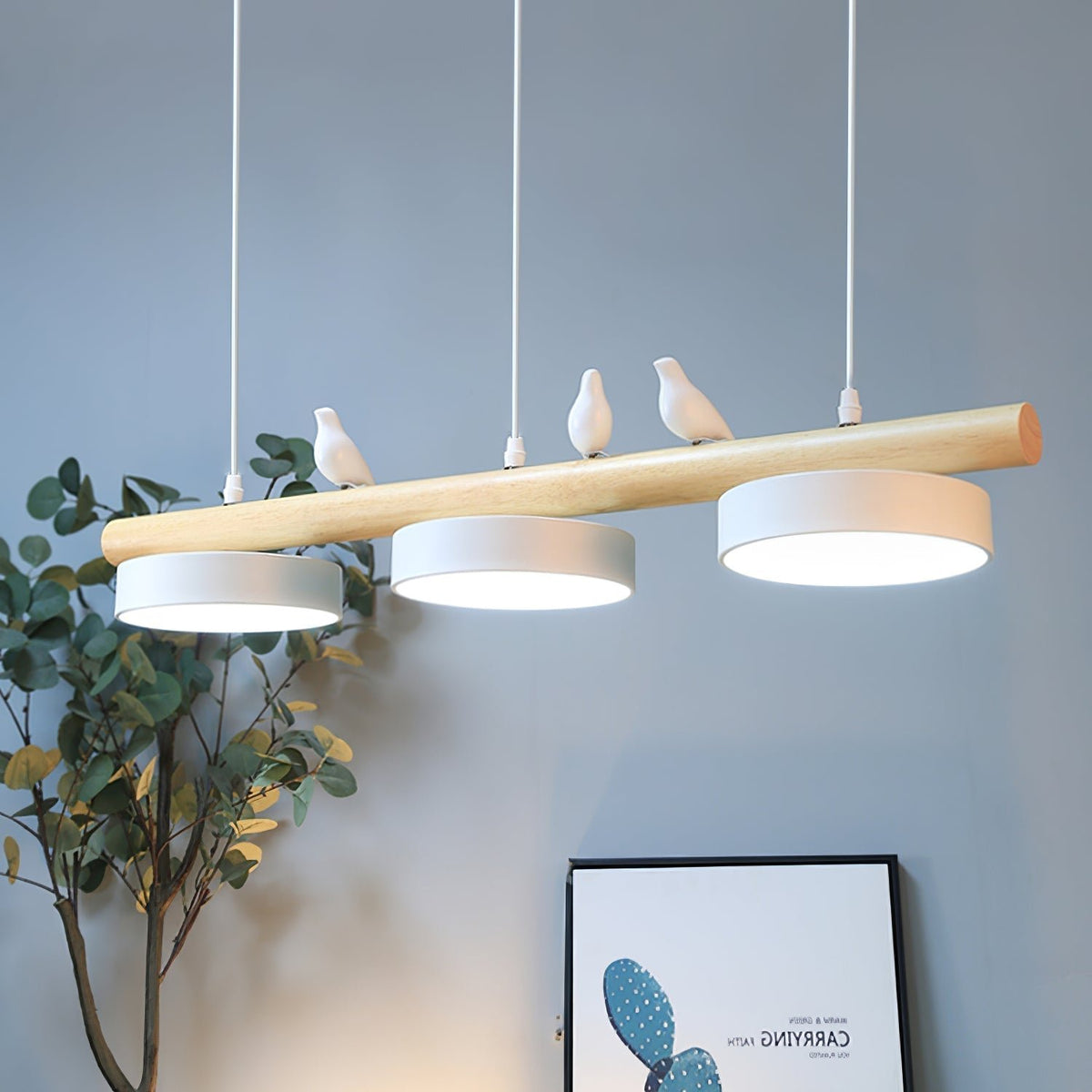 Metalowa Lampa Wisząca Ptak na Gałęzi LED Back