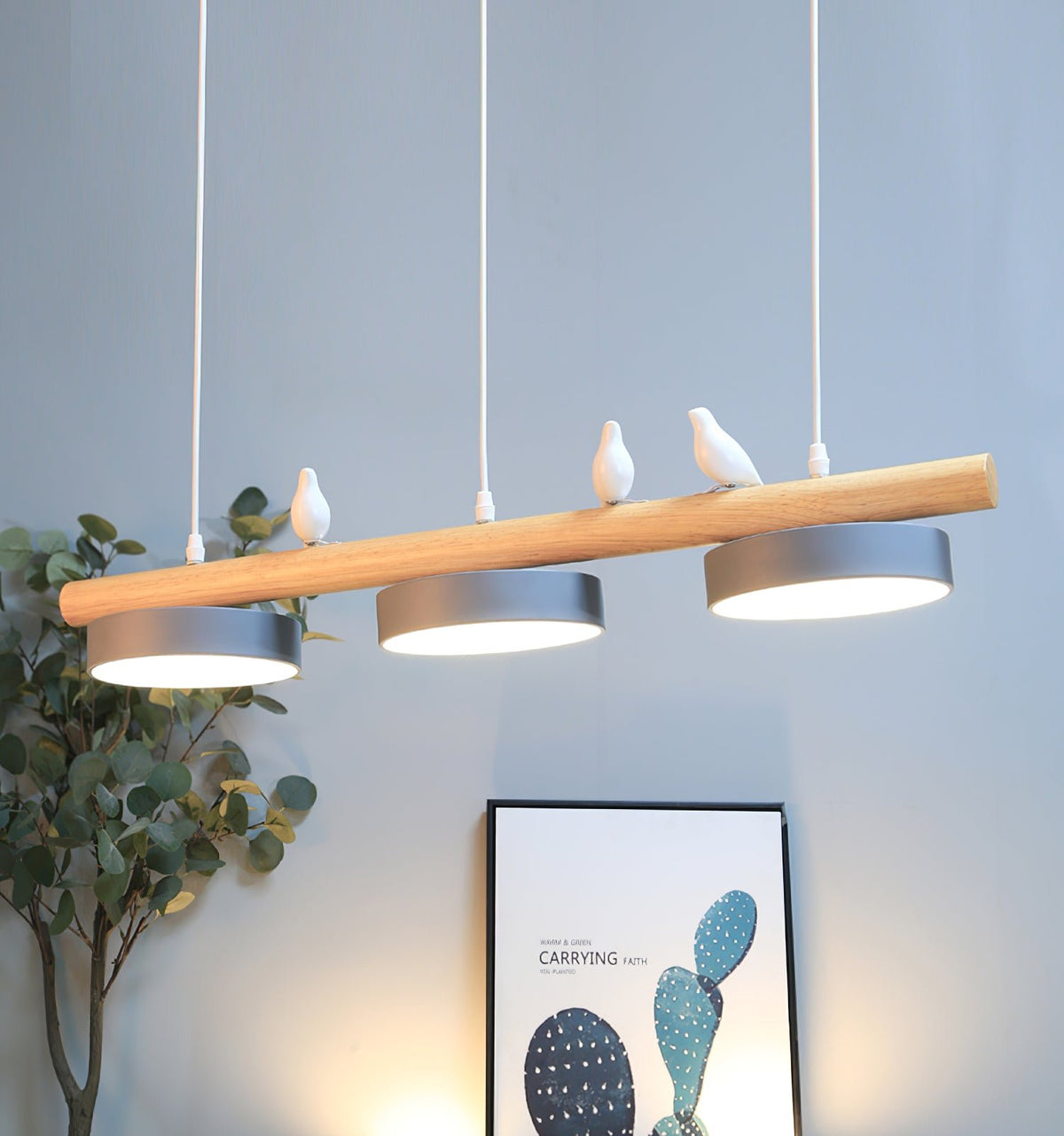 Metalowa Lampa Wisząca Ptak na Gałęzi LED View 15